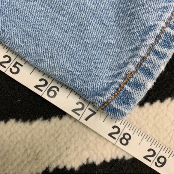 Levi's 501 CT Custom Tapered Button Fly Jeans Blue Patched Embroidered Knee 29 - Picture 8 of 11